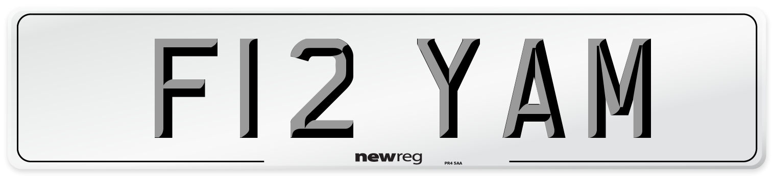 F12 YAM Number Plate from New Reg